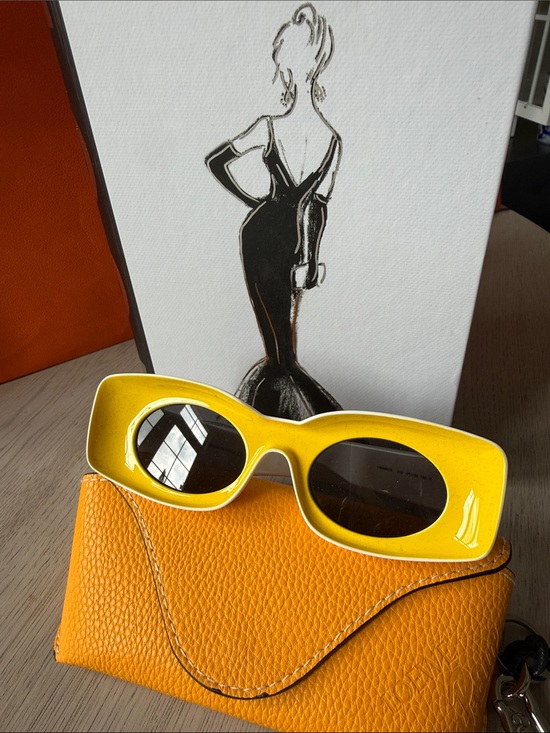 Loewe Accessories - Loewe Paula’s Ibiza Yellow Oversized Sunglasses New Full Set Rare